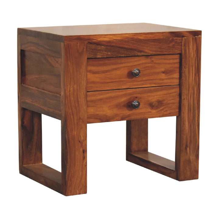 U - Square Honey Bedside - Smiddy Furniture