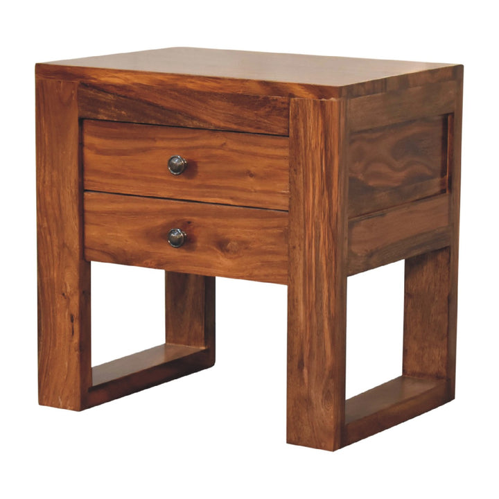 U - Square Honey Bedside - Smiddy Furniture