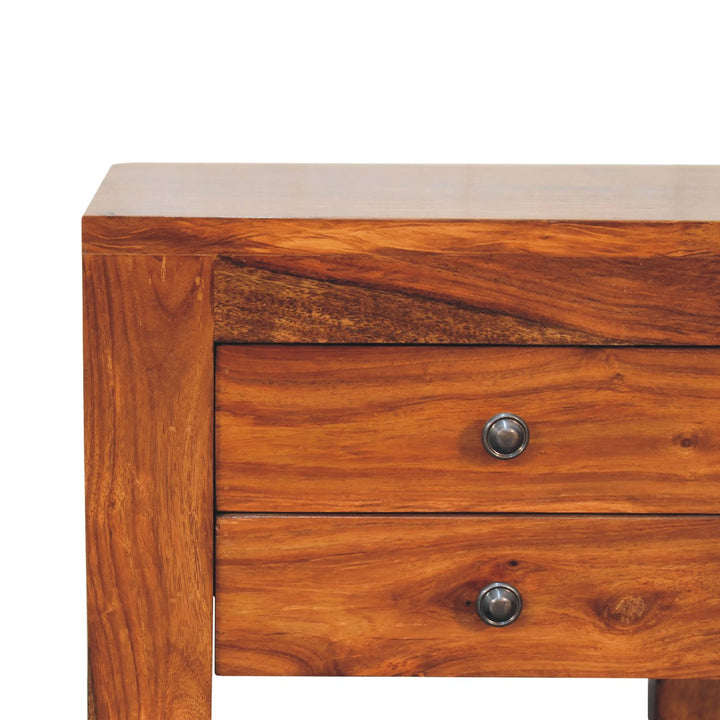 U - Square Honey Bedside - Smiddy Furniture