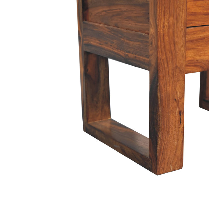 U - Square Honey Bedside - Smiddy Furniture
