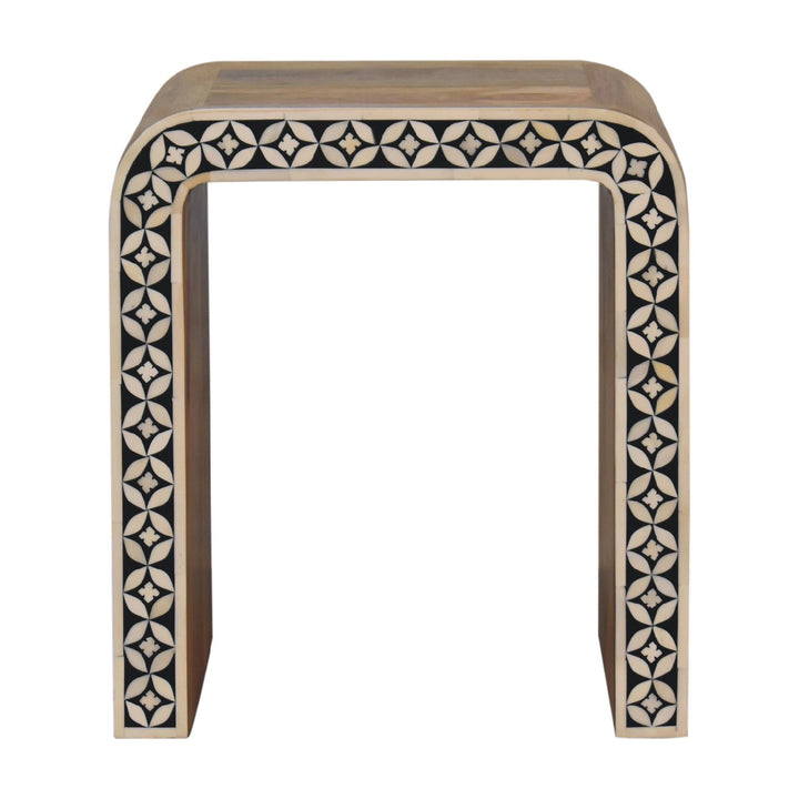 Edessa Bone Inlay End Table-Smiddy Furniture