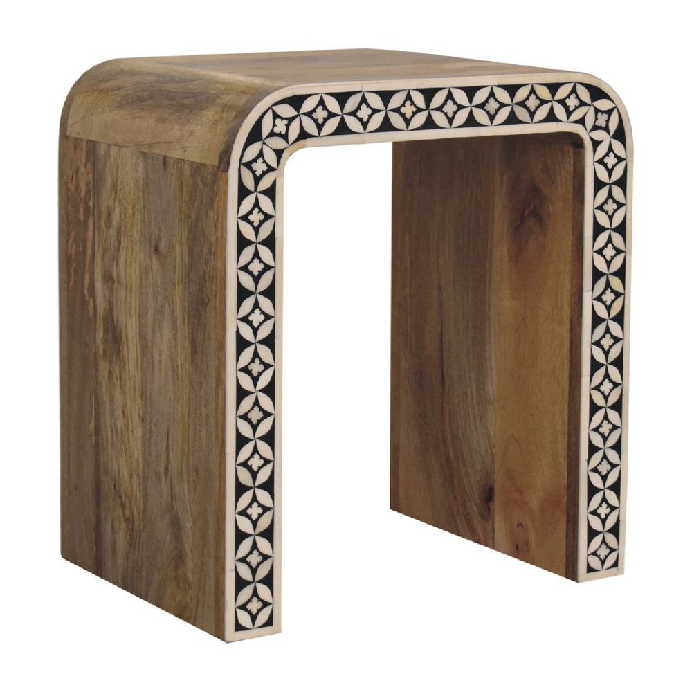 Edessa Bone Inlay End Table-Smiddy Furniture