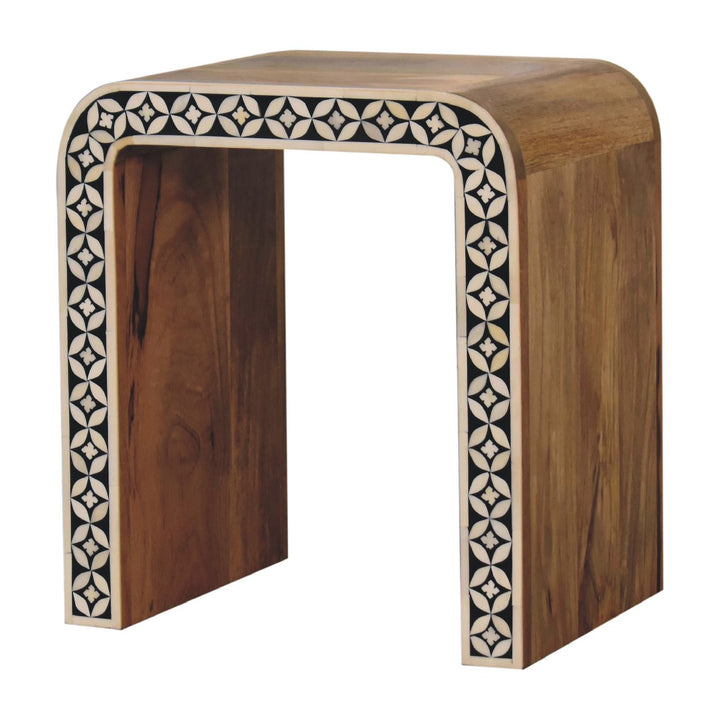 Edessa Bone Inlay End Table-Smiddy Furniture