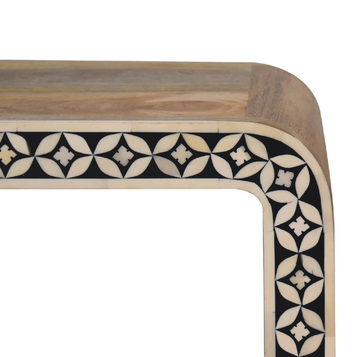 Edessa Bone Inlay End Table-Smiddy Furniture