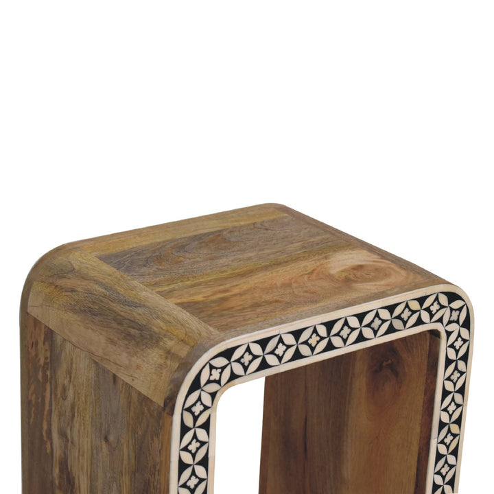 Edessa Bone Inlay End Table-Smiddy Furniture