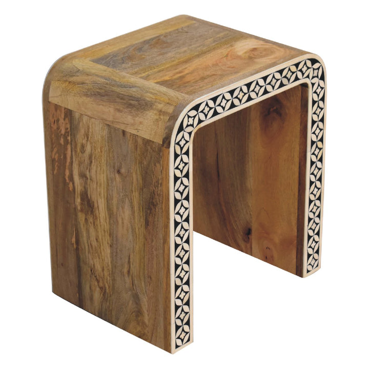Edessa Bone Inlay End Table-Smiddy Furniture