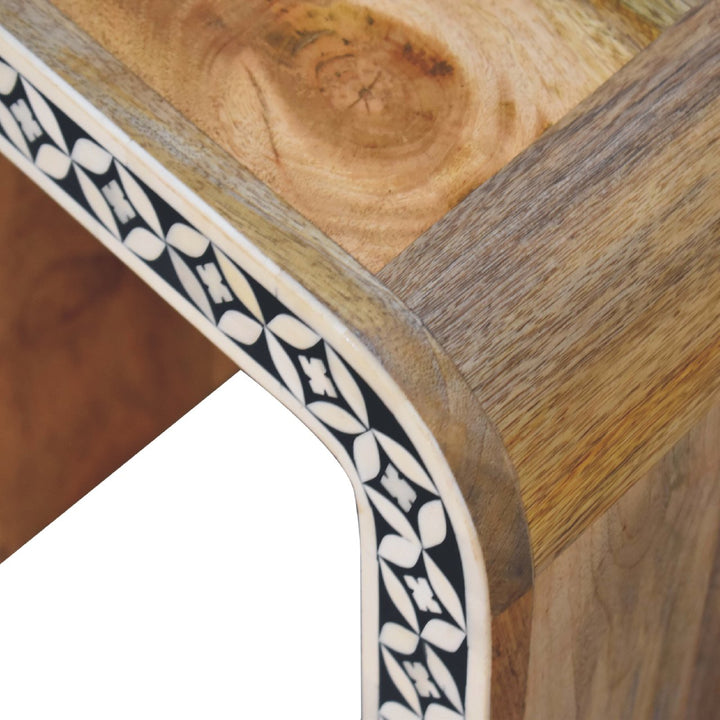 Edessa Bone Inlay End Table-Smiddy Furniture