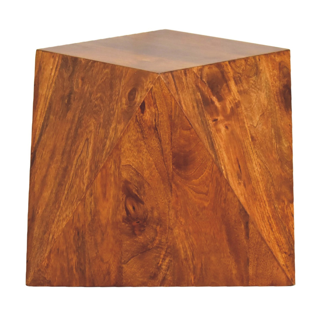 Chestnut Abstract End Table-Smiddy Furniture