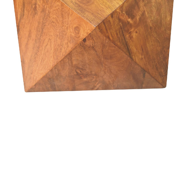 Chestnut Abstract End Table-Smiddy Furniture