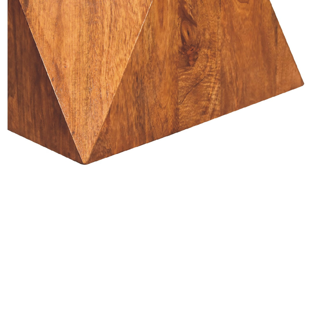 Chestnut Abstract End Table-Smiddy Furniture