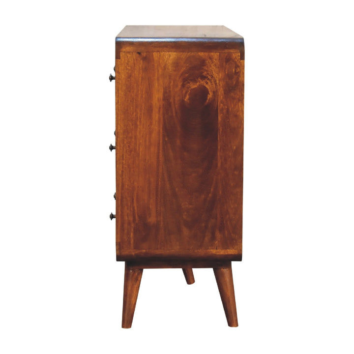 Large Curved Chestnut Chest-Smiddy Furniture