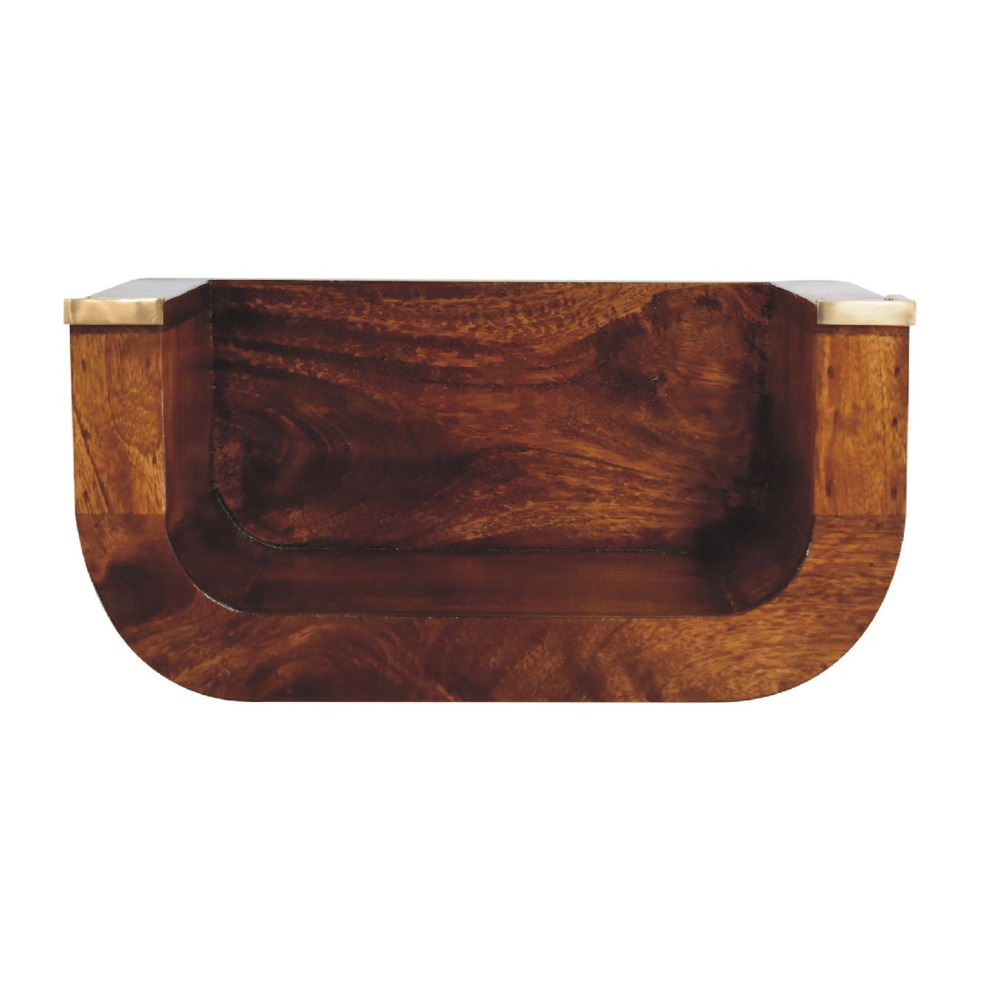 Indira Chestnut Floating Bedside-Smiddy Furniture