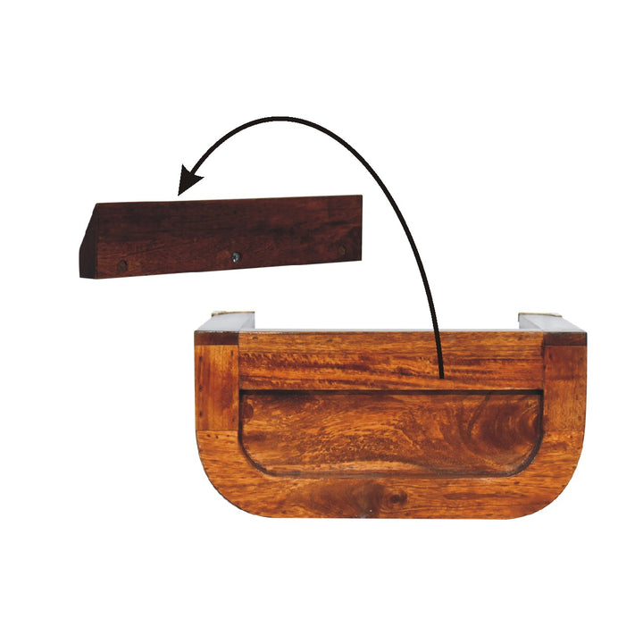 Indira Chestnut Floating Bedside-Smiddy Furniture