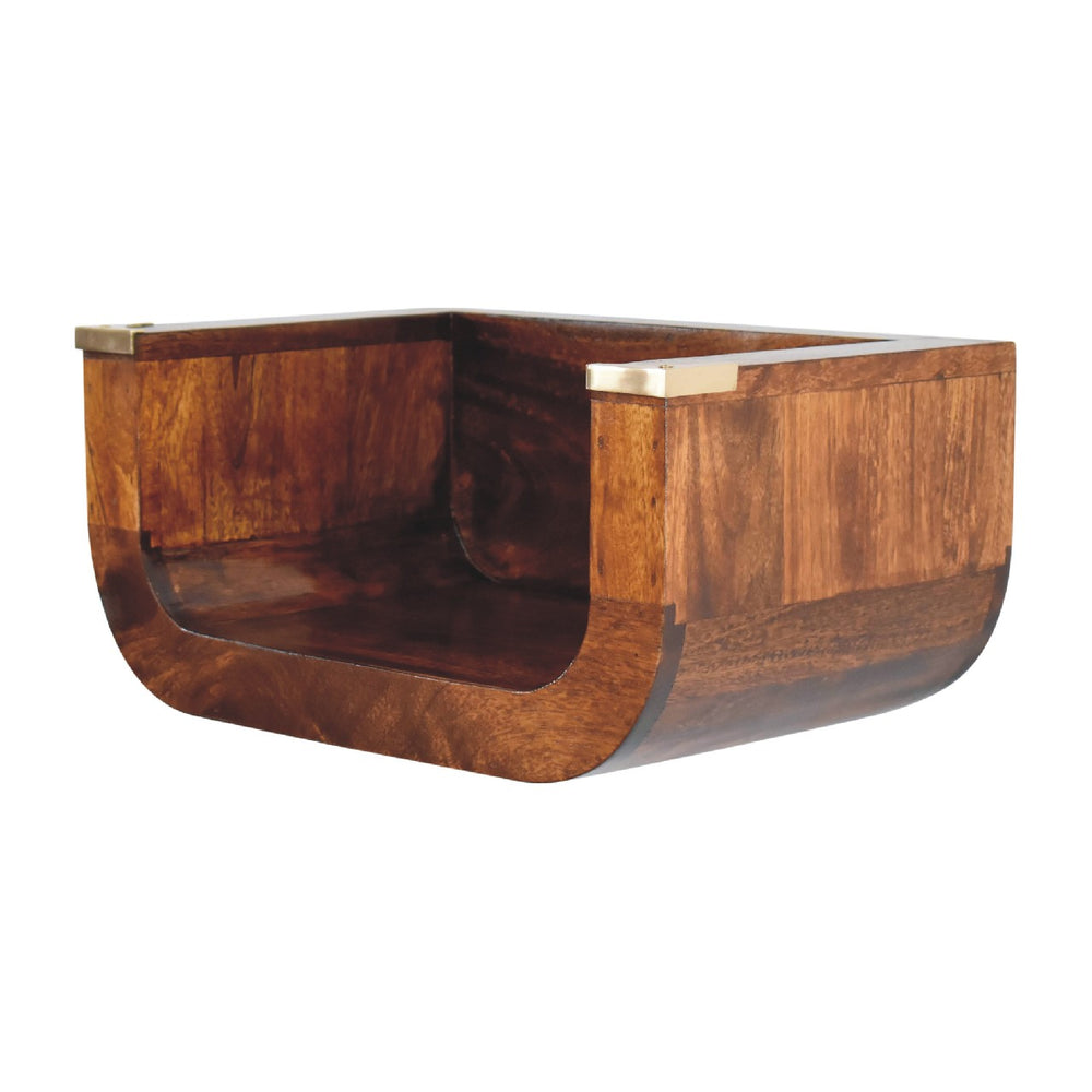Indira Chestnut Floating Bedside-Smiddy Furniture