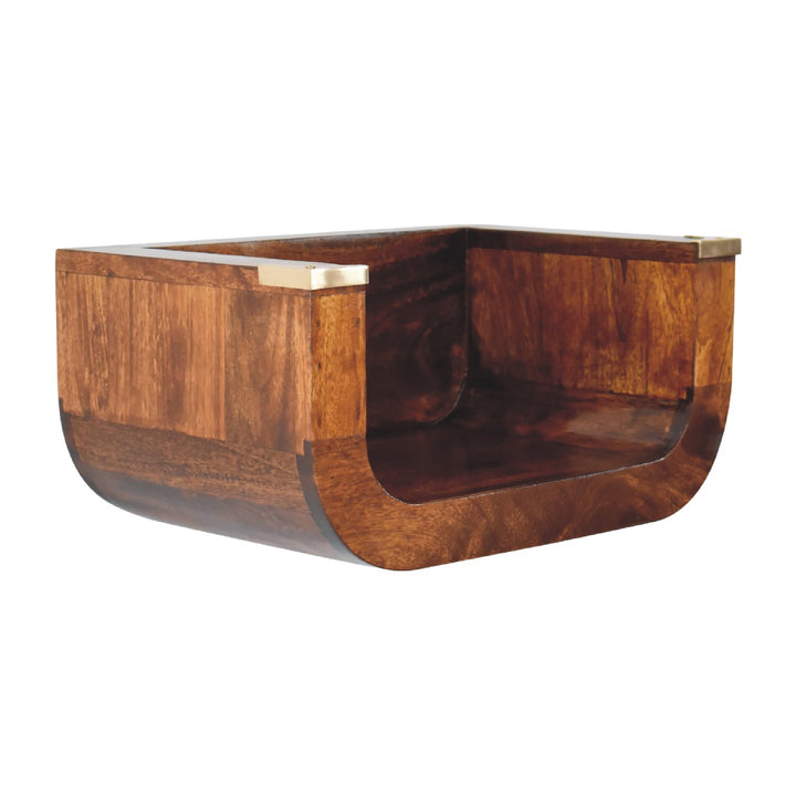 Indira Chestnut Floating Bedside-Smiddy Furniture