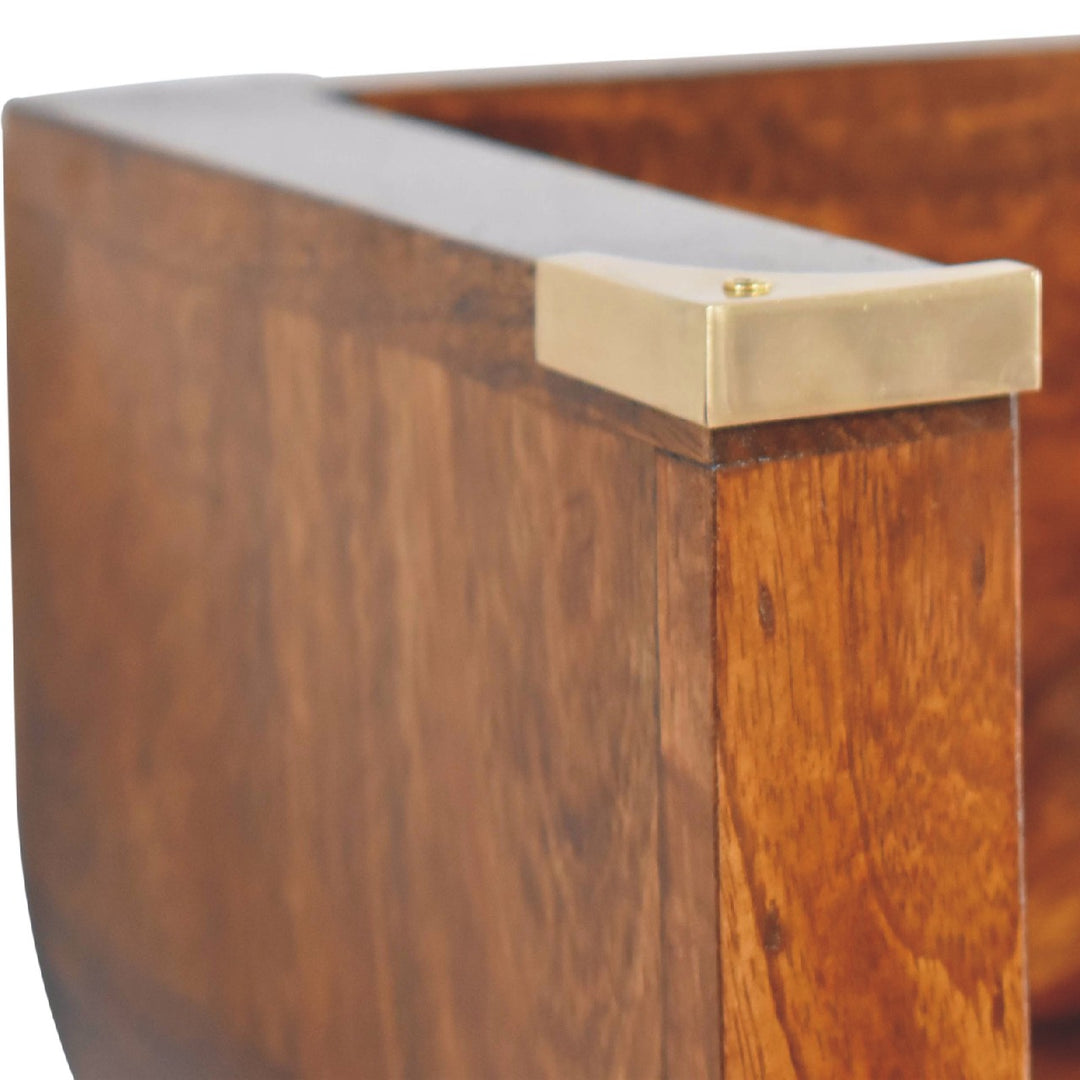 Indira Chestnut Floating Bedside-Smiddy Furniture