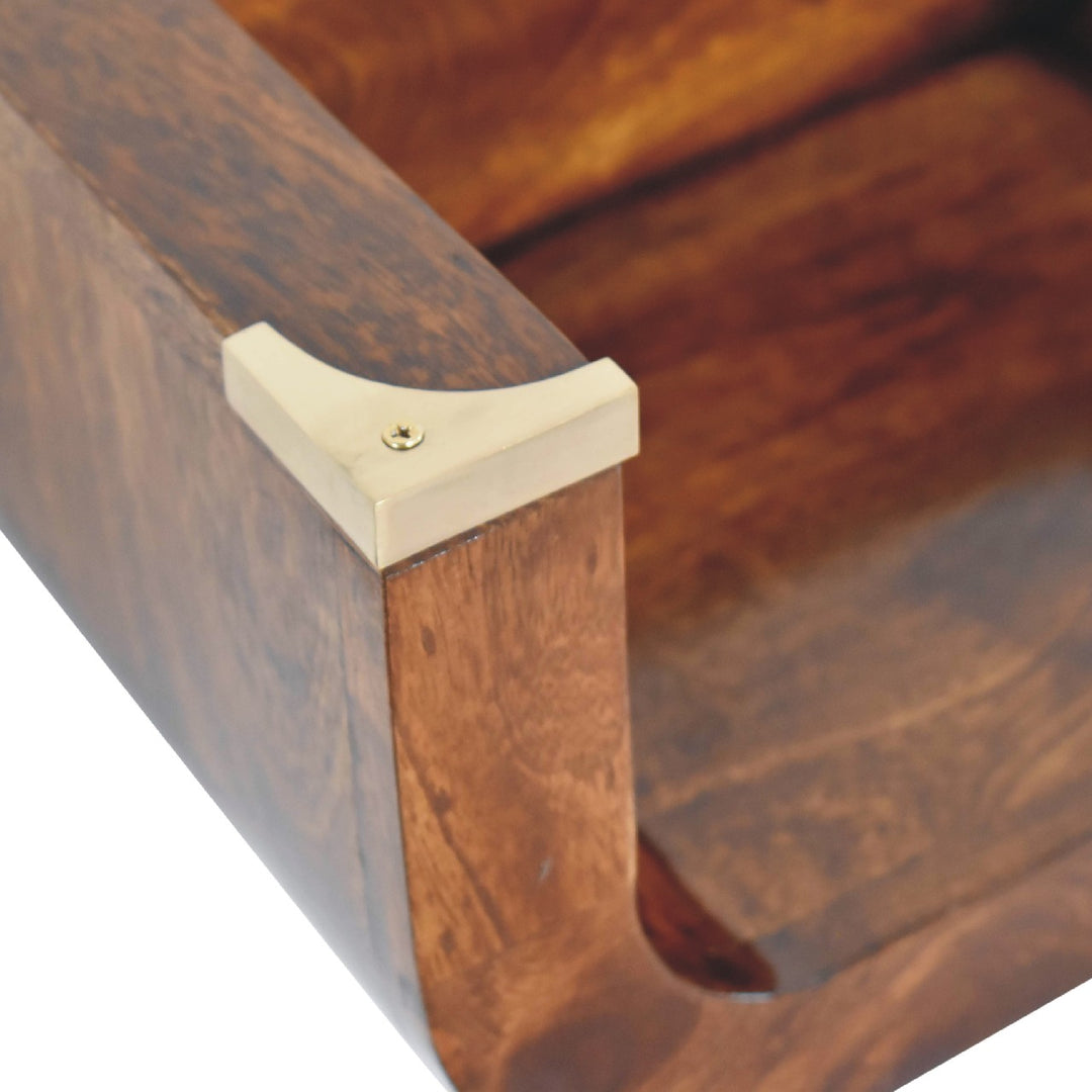 Indira Chestnut Floating Bedside-Smiddy Furniture