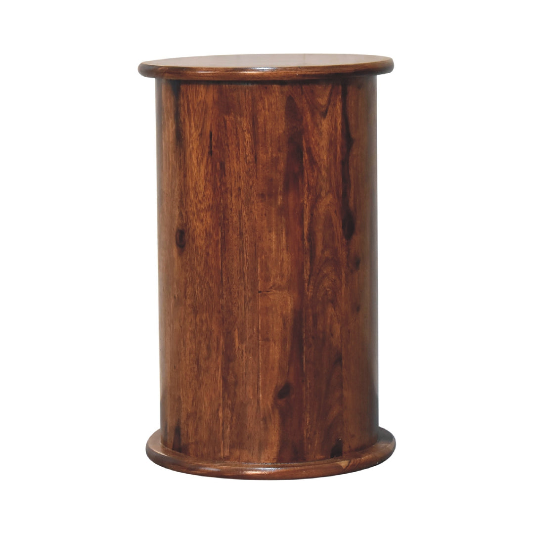 3 Drawer Chestnut Sheesham Drum - Smiddy Furniture