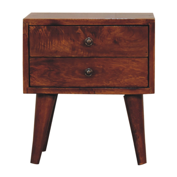 Mini Chestnut Modern Bedside-Smiddy Furniture