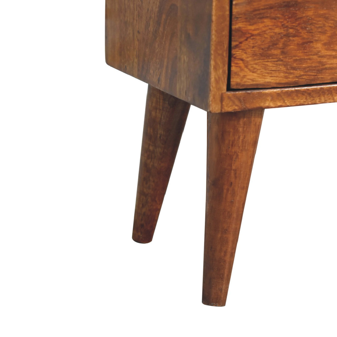 Mini Chestnut Modern Bedside-Smiddy Furniture