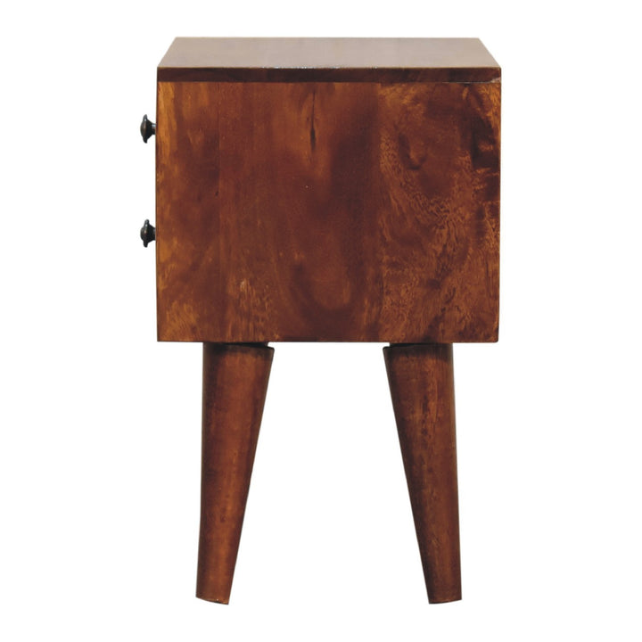 Mini Chestnut Modern Bedside-Smiddy Furniture