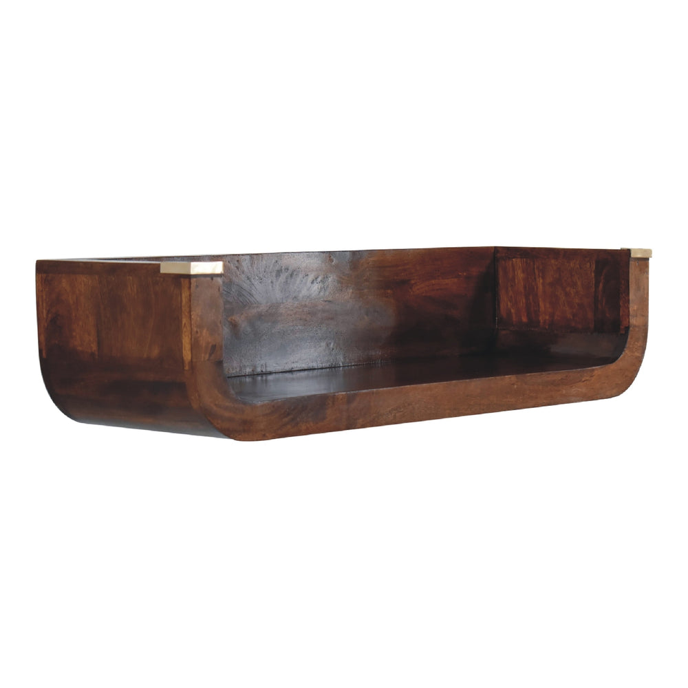 Indira Chestnut Floating Console - Smiddy Furniture
