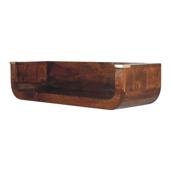 Indira Chestnut Floating Console - Smiddy Furniture