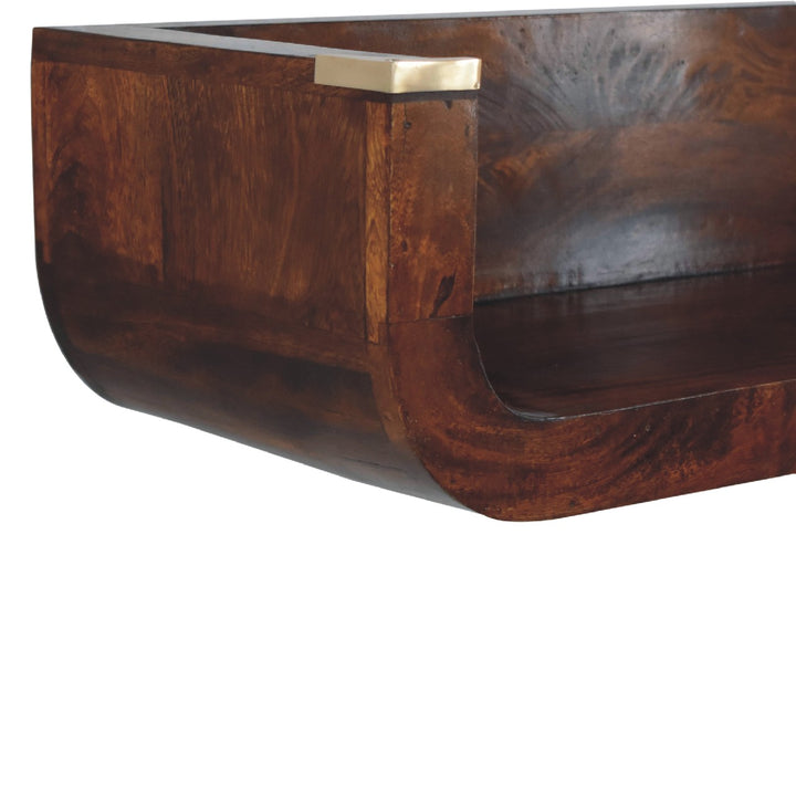 Indira Chestnut Floating Console - Smiddy Furniture