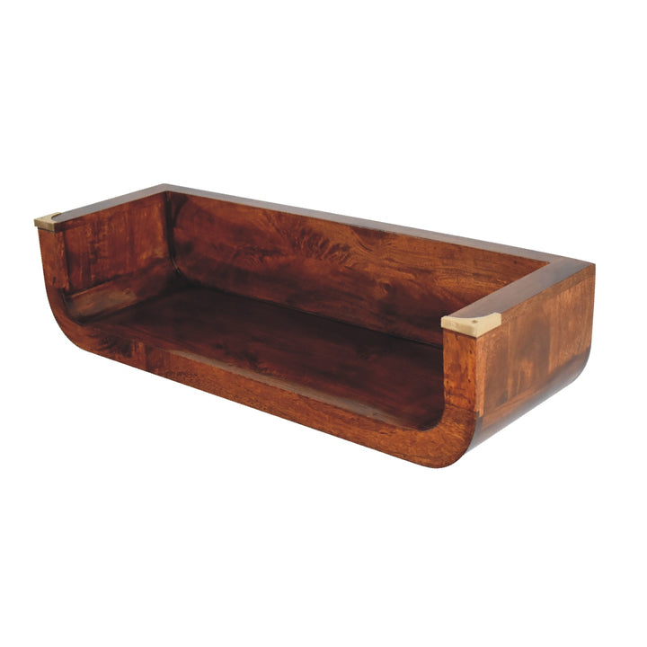 Indira Chestnut Floating Console - Smiddy Furniture