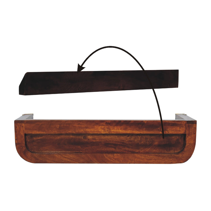 Indira Chestnut Floating Console - Smiddy Furniture