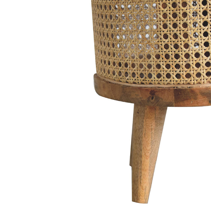 Cream Boucle Larissa Footstool-Smiddy Furniture