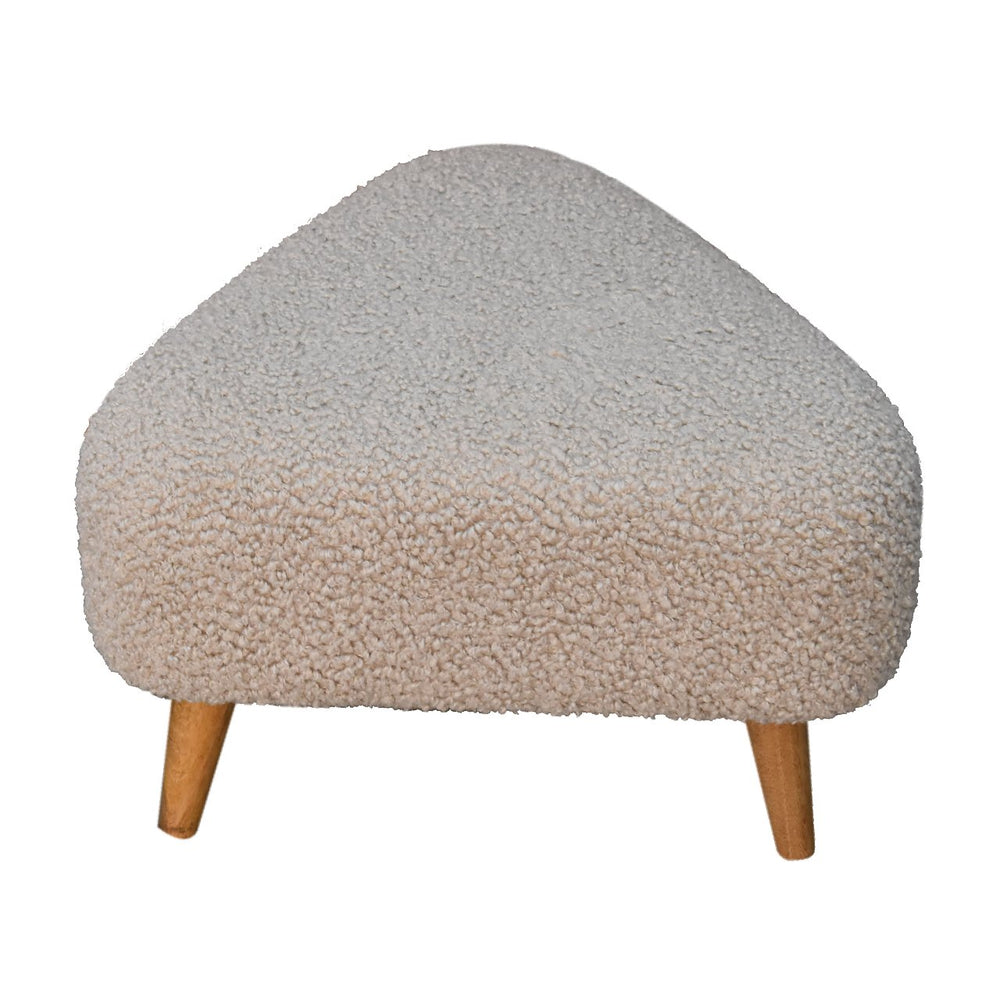 Mud Boucle Triangle Footstool - Smiddy Furniture