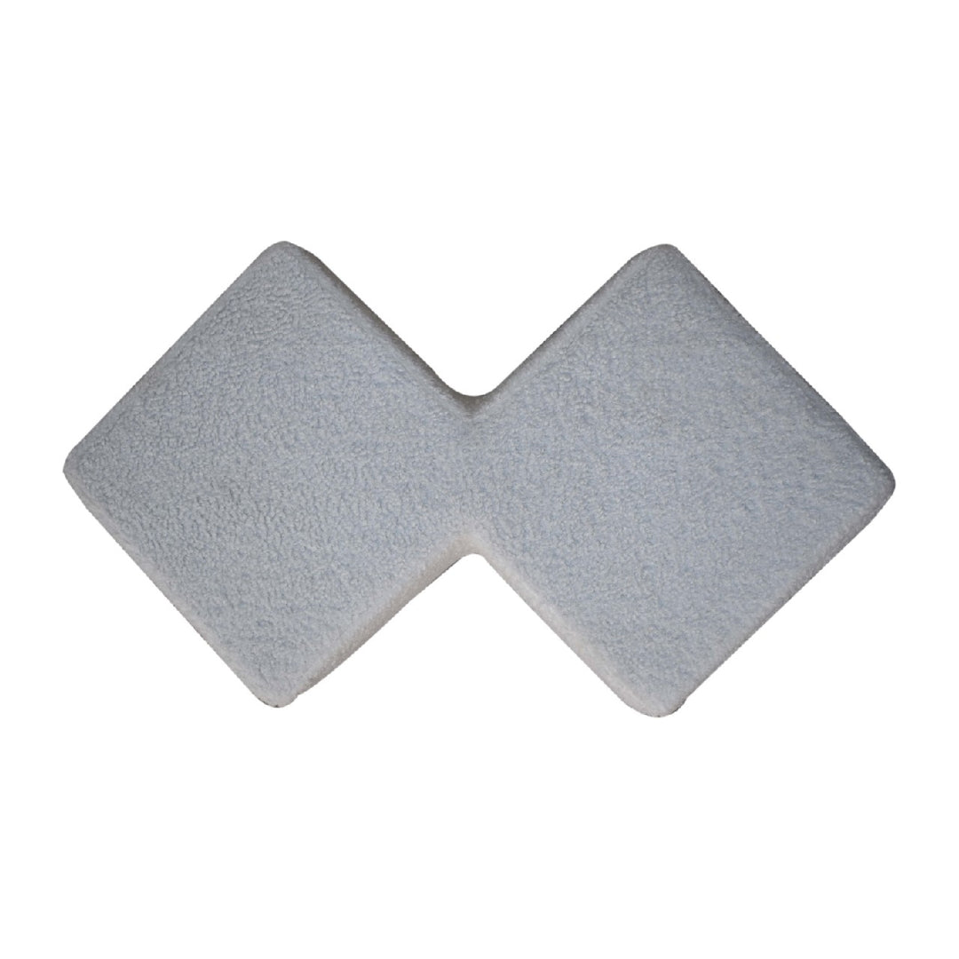 White Boucle Twin Footstool - Smiddy Furniture