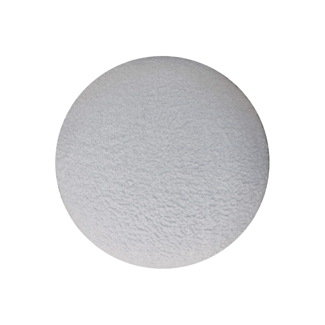 White Boucle Mushroom Footstool - Smiddy Furniture
