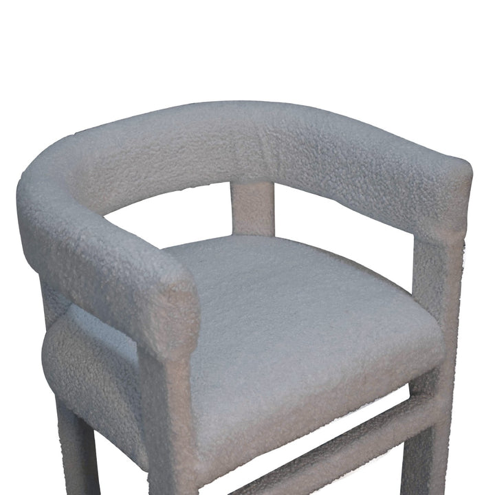 White Boucle Occasional Chair - Smiddy Furniture