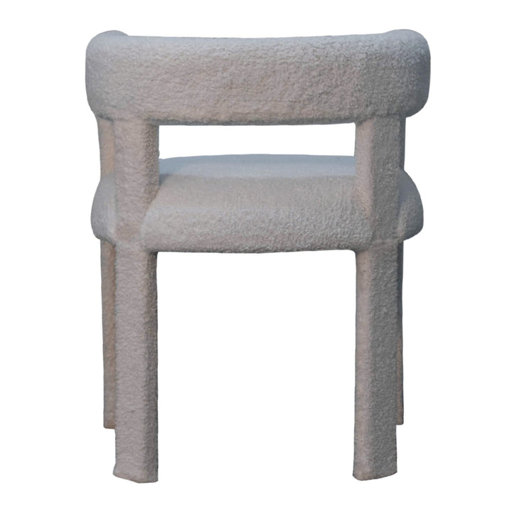 White Boucle Occasional Chair - Smiddy Furniture