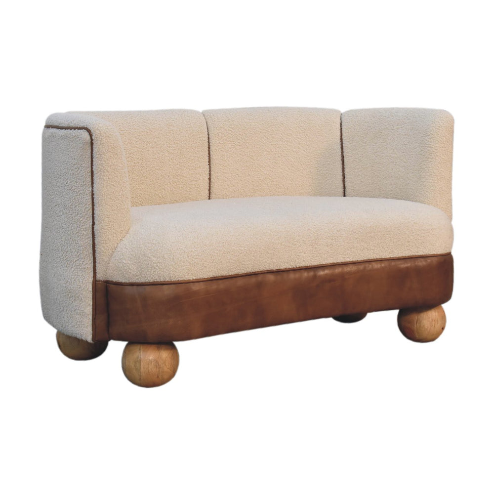 Boucle Cream Buffalo Small Sofa - Smiddy Furniture