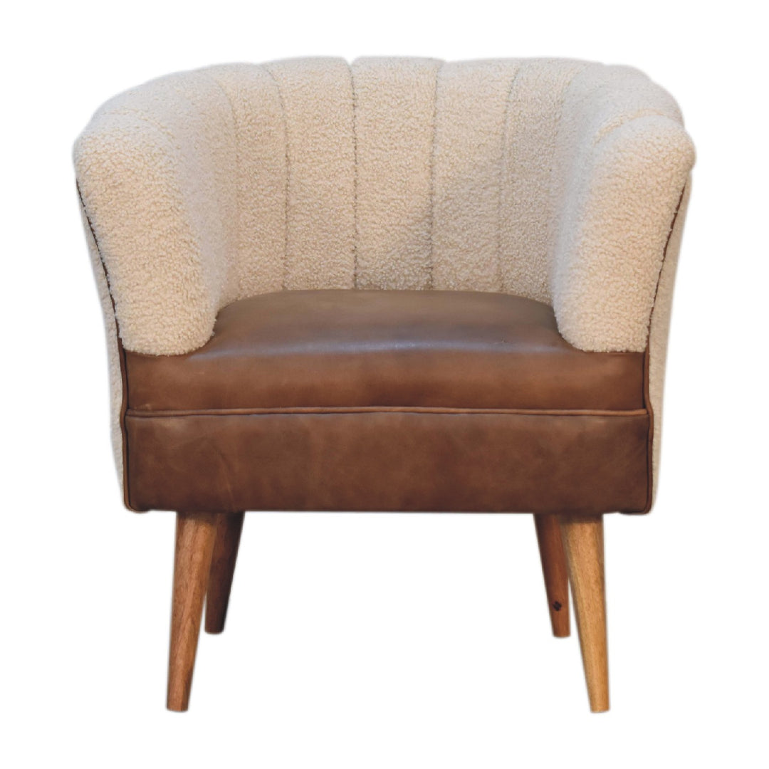 Boucle Cream Buffalo Armchair - Smiddy Furniture