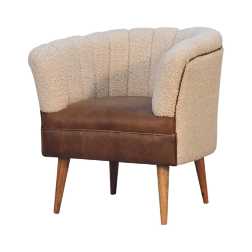 Boucle Cream Buffalo Armchair - Smiddy Furniture