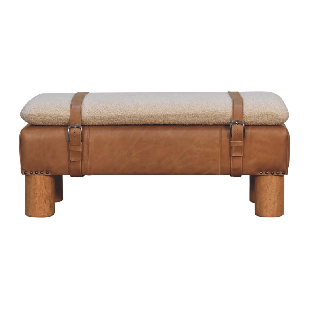 Strapped Cylinder Bench - Smiddy Furniture