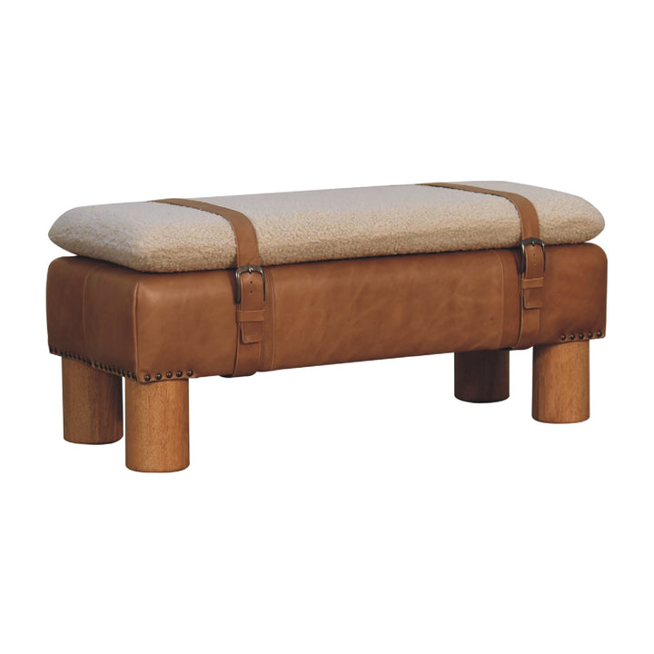 Strapped Cylinder Bench - Smiddy Furniture