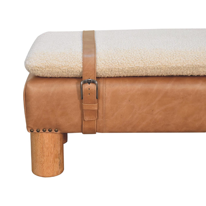 Strapped Cylinder Bench - Smiddy Furniture