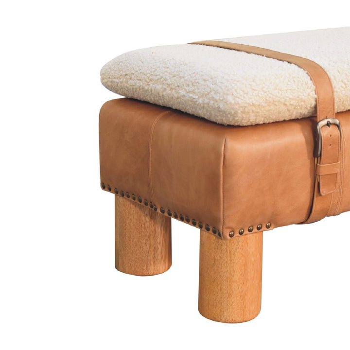 Strapped Cylinder Bench - Smiddy Furniture