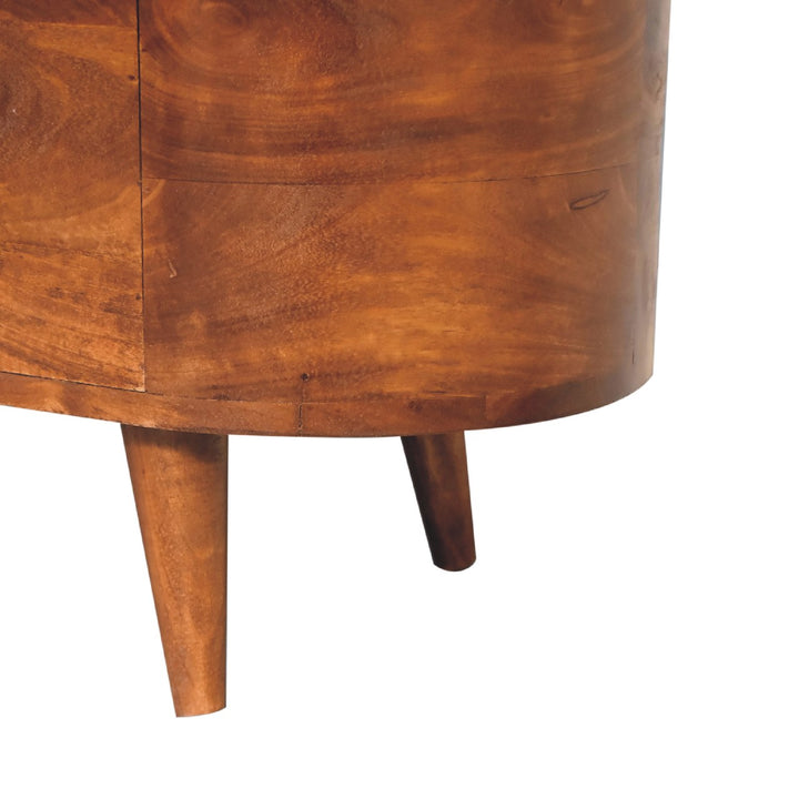 Chestnut Rounded Lid up Blanket Box - Smiddy Furniture