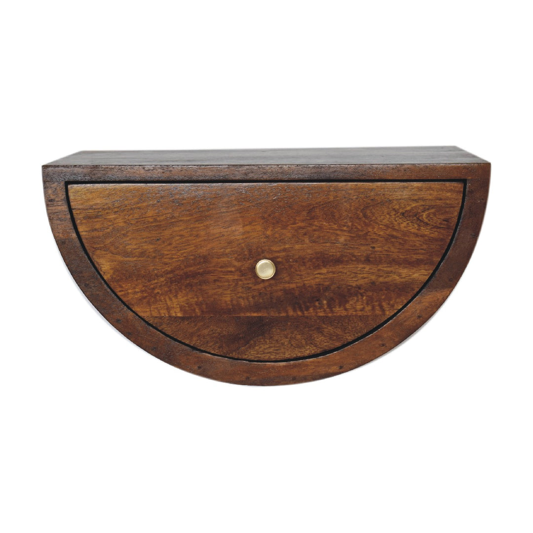 Chestnut Crescent Floating Bedside - Smiddy Furniture