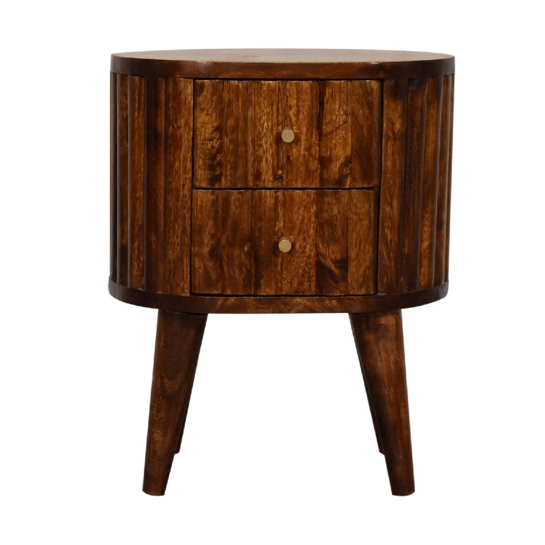 Stripe Chestnut Bedside - Smiddy Furniture