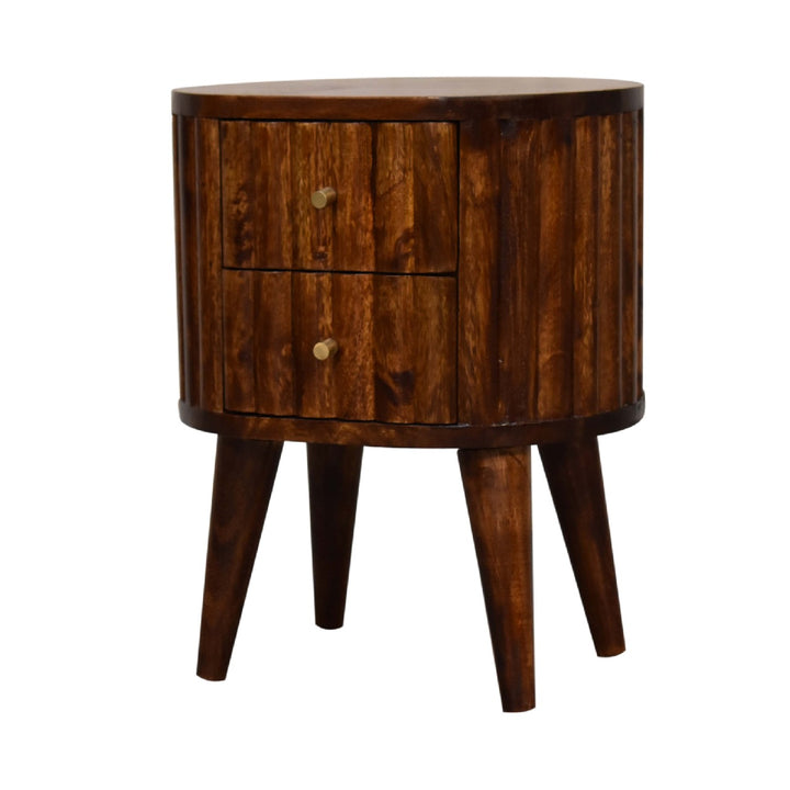 Stripe Chestnut Bedside - Smiddy Furniture