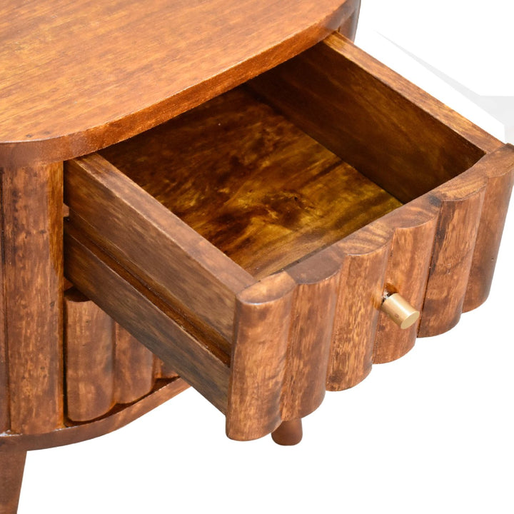 Stripe Chestnut Bedside - Smiddy Furniture