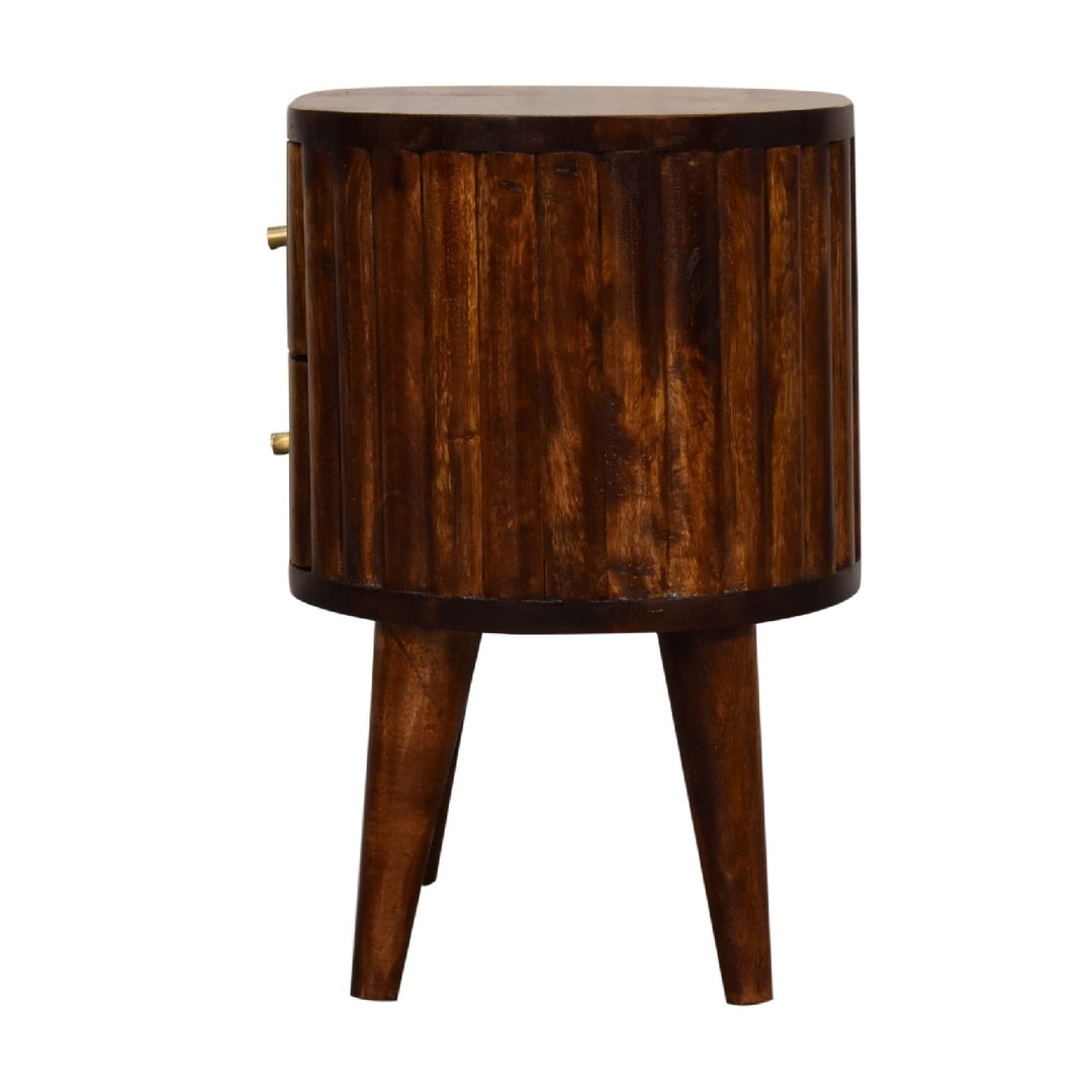 Stripe Chestnut Bedside - Smiddy Furniture