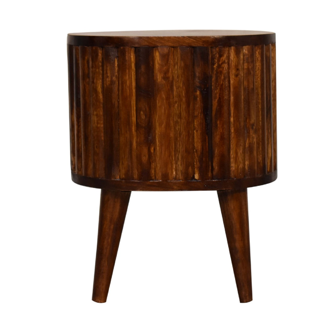 Stripe Chestnut Bedside - Smiddy Furniture